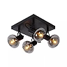 MADEE ceiling spotlight 4 x E14 black smoke grey (Lucide)