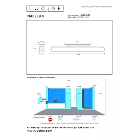MADELON bathroom LED wall light 9 W 2700K IP44 black (Lucide)