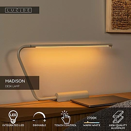 MADISON dimmējama LED galda lampa 6,5 W 2700K taupe (Lucide)