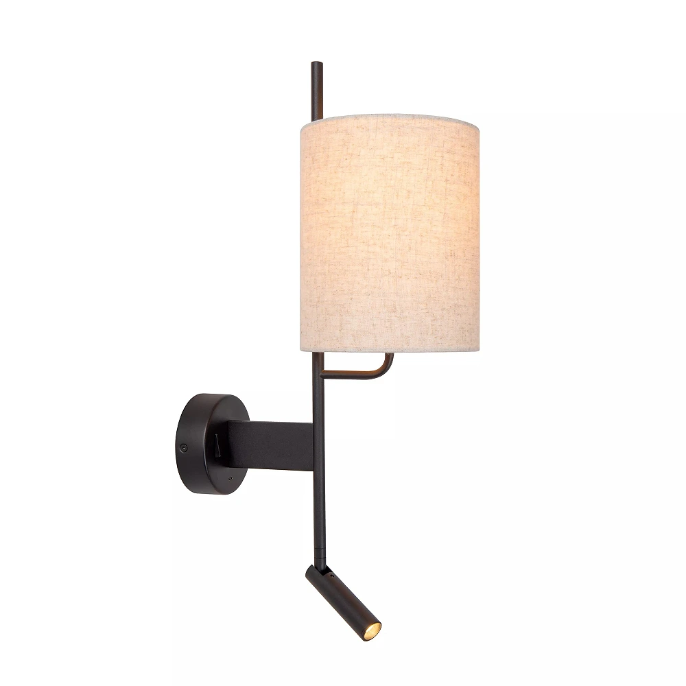 MAGIC wall light 1xE27 40 W with USB black (Lucide)