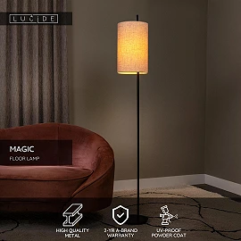 MAGIC floor lamp Ø24 cm 1xE27 40 W black (Lucide)
