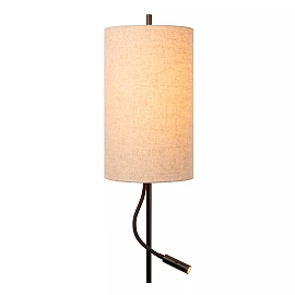 MAGIC floor lamp Ø24 cm 1xE27 40 W with reading arm black (Lucide)