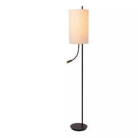 MAGIC floor lamp Ø24 cm 1xE27 40 W with reading arm black (Lucide)