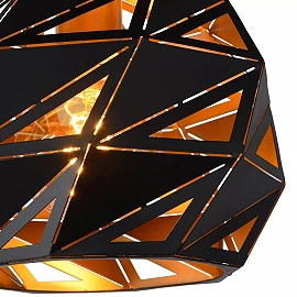 MALUNGA piekaramā lampa Ø25 E27 melna (Lucide)