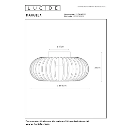 Griestu lampa MANUELA Ø39.5 1xE27 60W zaļa (Lucide)