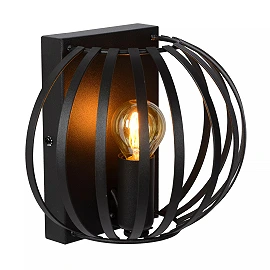 Sienas lampa MANUELA 1xE14 40W melna (Lucide)