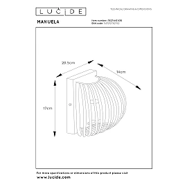 Sienas lampa MANUELA 1xE14 40W melna (Lucide)