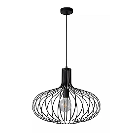 MANUELA piekaramā lampa Ø 50 cm 1xE27, melna (Lucide)