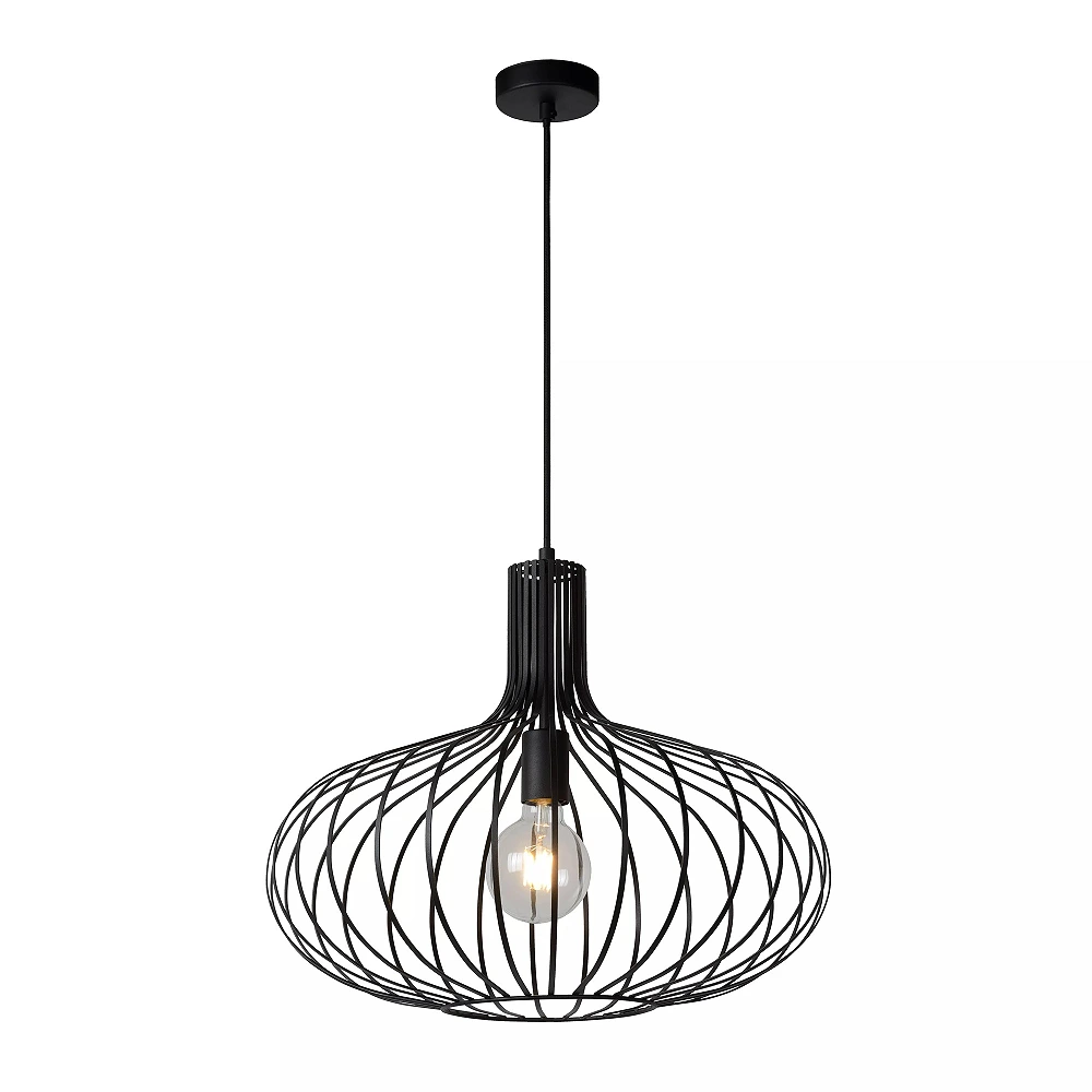 MANUELA piekaramā lampa Ø 50 cm 1xE27, melna (Lucide)