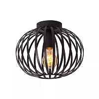 MANUELA griestu lampa 1 x 60 W E27 melna (Lucide)