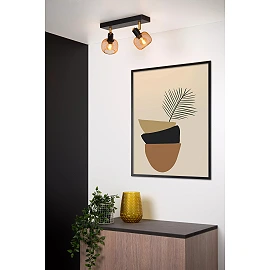 MAREN Ceiling spotlight 2xE14 matt gold / brass (Lucide)