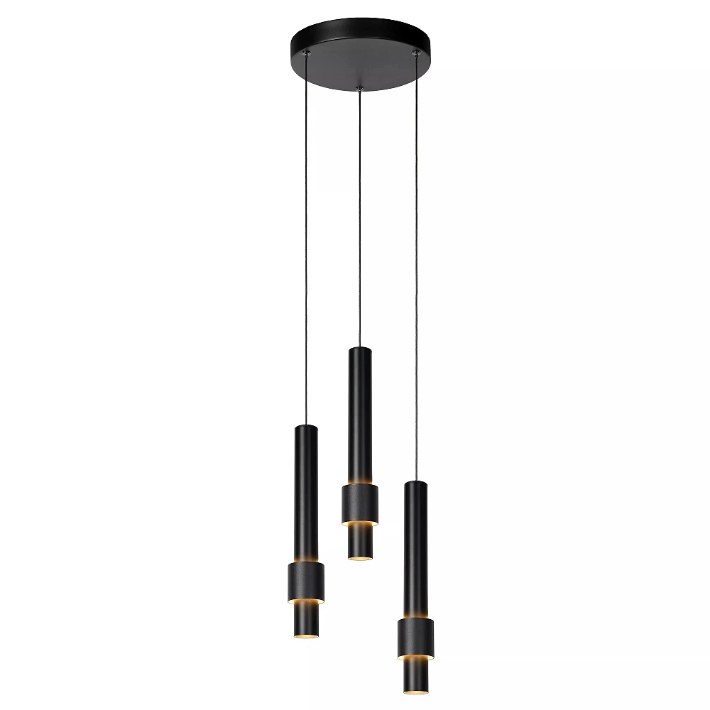 MARGARY piekaramā lampa Ø28 cm LED 3 x 4W 2700K melna (Lucide)