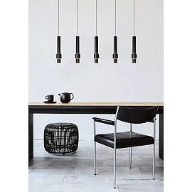 MARGARY piekaramā lampa 103 cm LED 5 x 4,2W 2700K melna (Lucide)