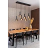 MARIUS pendant light 7xE27 black / smoke grey (Lucide)
