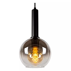 MARIUS pendant light 7xE27 black / smoke grey (Lucide)