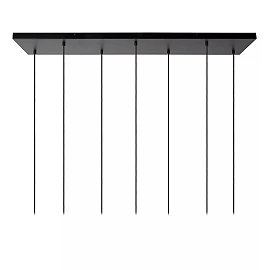 MARIUS pendant light 7xE27 black / smoke grey (Lucide)