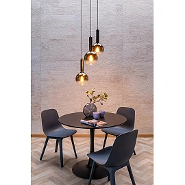 MARIUS pendant light Ø 48.5 cm 3xE27 black / smoke grey (Lucide)