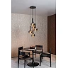 MARIUS pendant light Ø 55 cm 5xE27 black / smoke grey (Lucide)