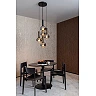 MARIUS pendant light Ø 55 cm 5xE27 black / smoke grey (Lucide)
