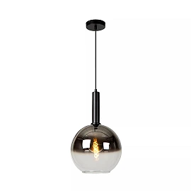 MARIUS pendant light Ø 30 cm 1xE27 black / smoke grey (Lucide)