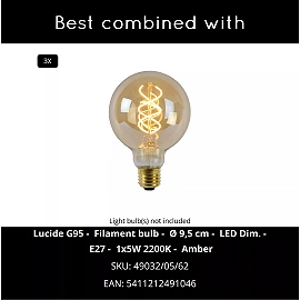 MARIUS griestu lampa Ø50 cm 3xE27 matēta zelta / misiņa (Lucide)