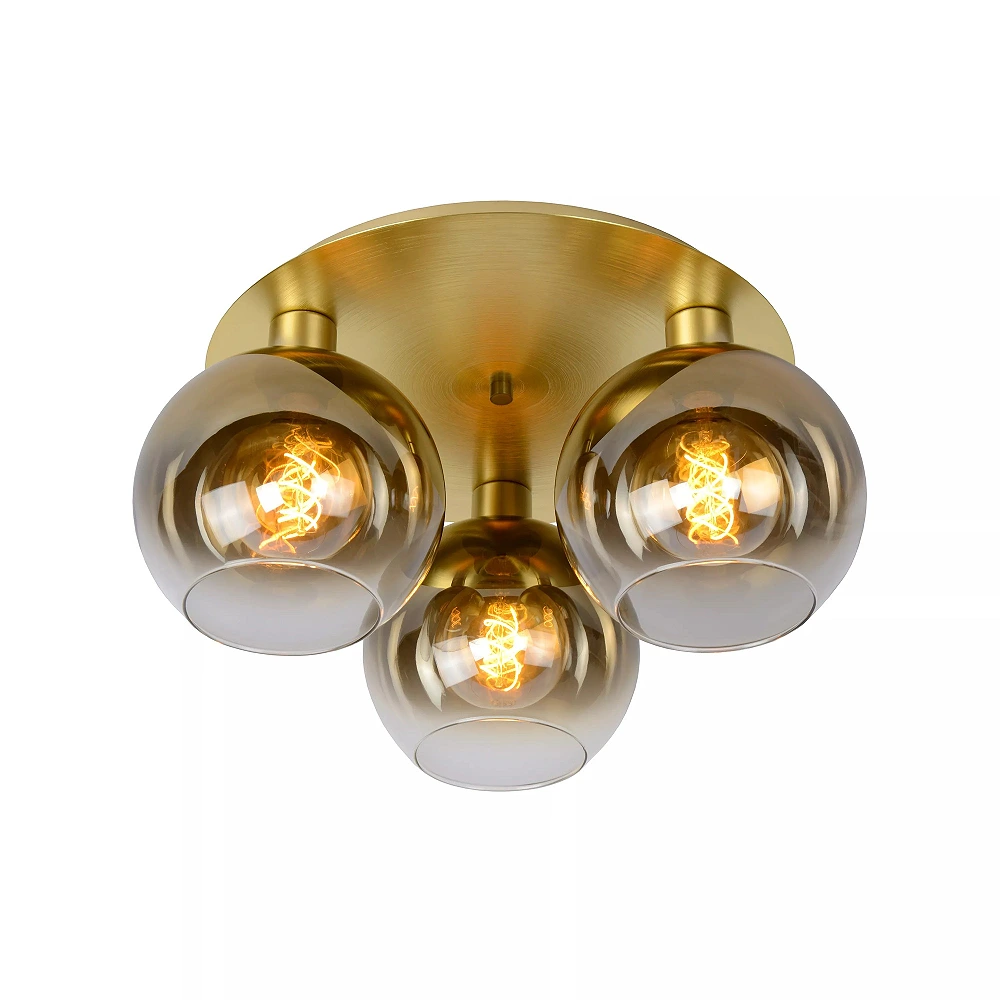 MARIUS griestu lampa Ø50 cm 3xE27 matēta zelta / misiņa (Lucide)