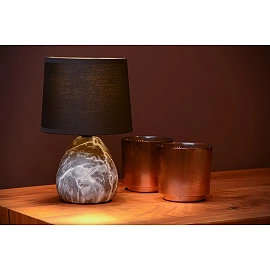 MARMO galda lampa Ø16 cm E14 melna (Lucide)