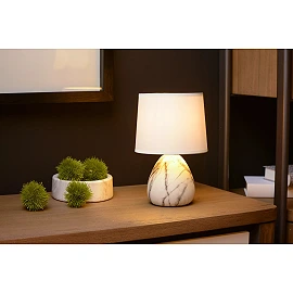 MARMO galda lampa Ø16 cm 1xE14 balta (Lucide)