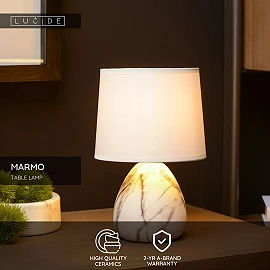 MARMO galda lampa Ø16 cm 1xE14 balta (Lucide)