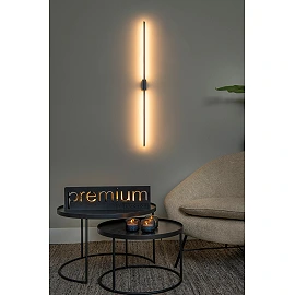 MARNIK LED wall light with hand wave sensor 18 W 2700–4000 K black/gold (Lucide)