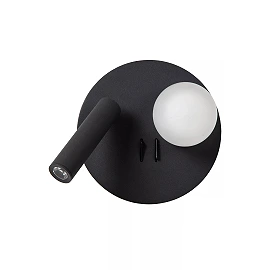 MATIZ LED bedside/wall light Ø16.5 cm 3000K USB black (Lucide)