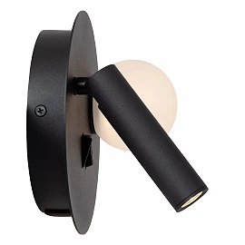MATIZ LED bedside/wall light Ø16.5 cm 3000K USB black (Lucide)
