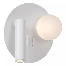 MATIZ LED bedside/wall light Ø16.5 cm 3000K USB white (Lucide)