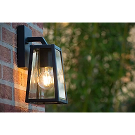 MATSLOT outdoor wall light 1x40W E27 black (Lucide)