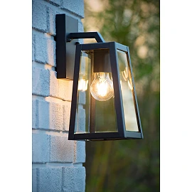 MATSLOT outdoor wall light 1 x 40 W E27 black (Lucide)