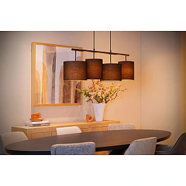 MAYA pendant light 4xE27 Black (Lucide)