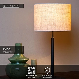 MAYA table lamp Ø26 cm 1xE27 40 W cream (Lucide)