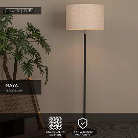 MAYA Floor lamp Ø45cm 1x40W E27 cream (Lucide)