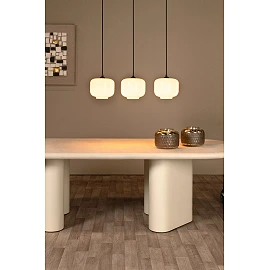 MEDINE pendant light 3 x E27 opal glass (Lucide)