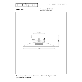 MENGA flush ceiling light Ø40 cm LED 11W 2700K opal (Lucide)