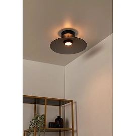 MENGA flush ceiling light Ø40 cm LED 11W 2700K smoke grey (Lucide)