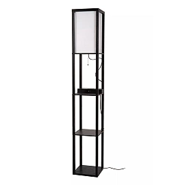 MENNO stāvlampa ar bezvadu uzlādi 1 x 60 W E27 melna (Lucide)