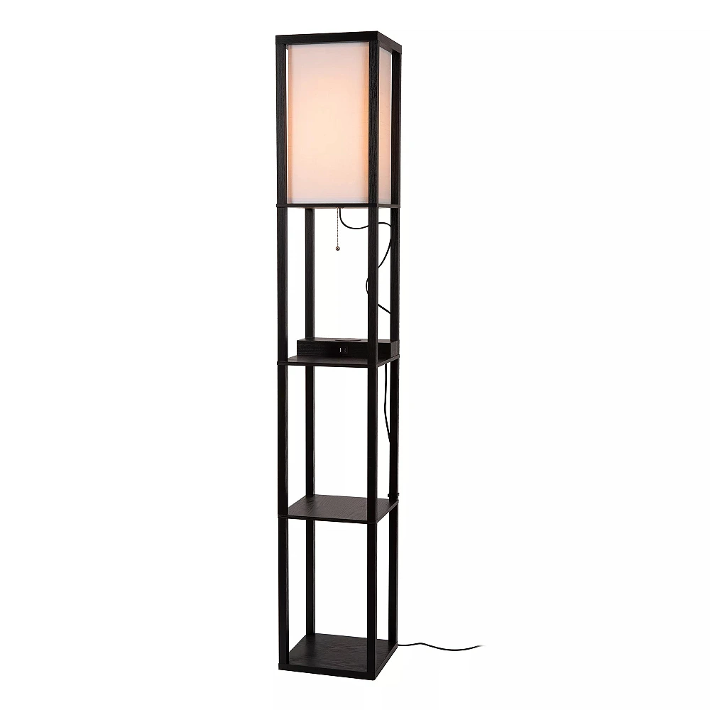 MENNO stāvlampa ar bezvadu uzlādi 1 x 60 W E27 melna (Lucide)