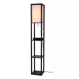 MENNO stāvlampa ar bezvadu uzlādi 1 x 60 W E27 melna (Lucide)