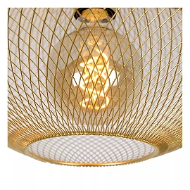 MESH Flush ceiling light Ø45 cm E27 matt gold / brass (Lucide)