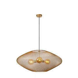 MESH pendant light Ø 85 cm 3xE27 matt gold / brass (Lucide)