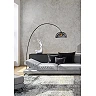 MESH Arc floor lamp 167x46 cm E27 black (Lucide)