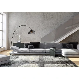 MESH Arc floor lamp 167x46 cm E27 black (Lucide)