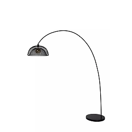 MESH Arc floor lamp 167x46 cm E27 black (Lucide)