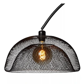 MESH Arc floor lamp 167x46 cm E27 black (Lucide)